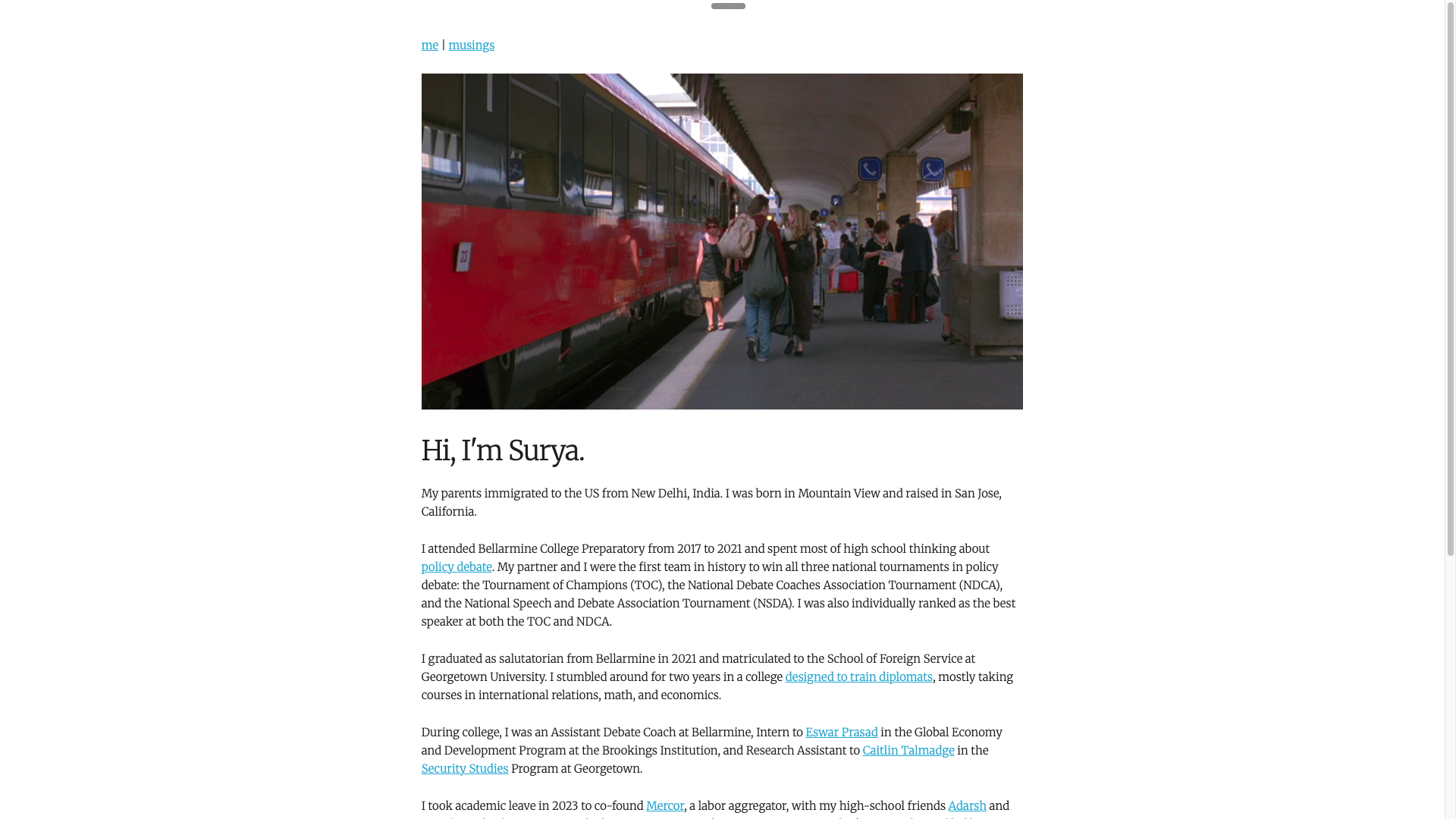 Surya Midha's website.