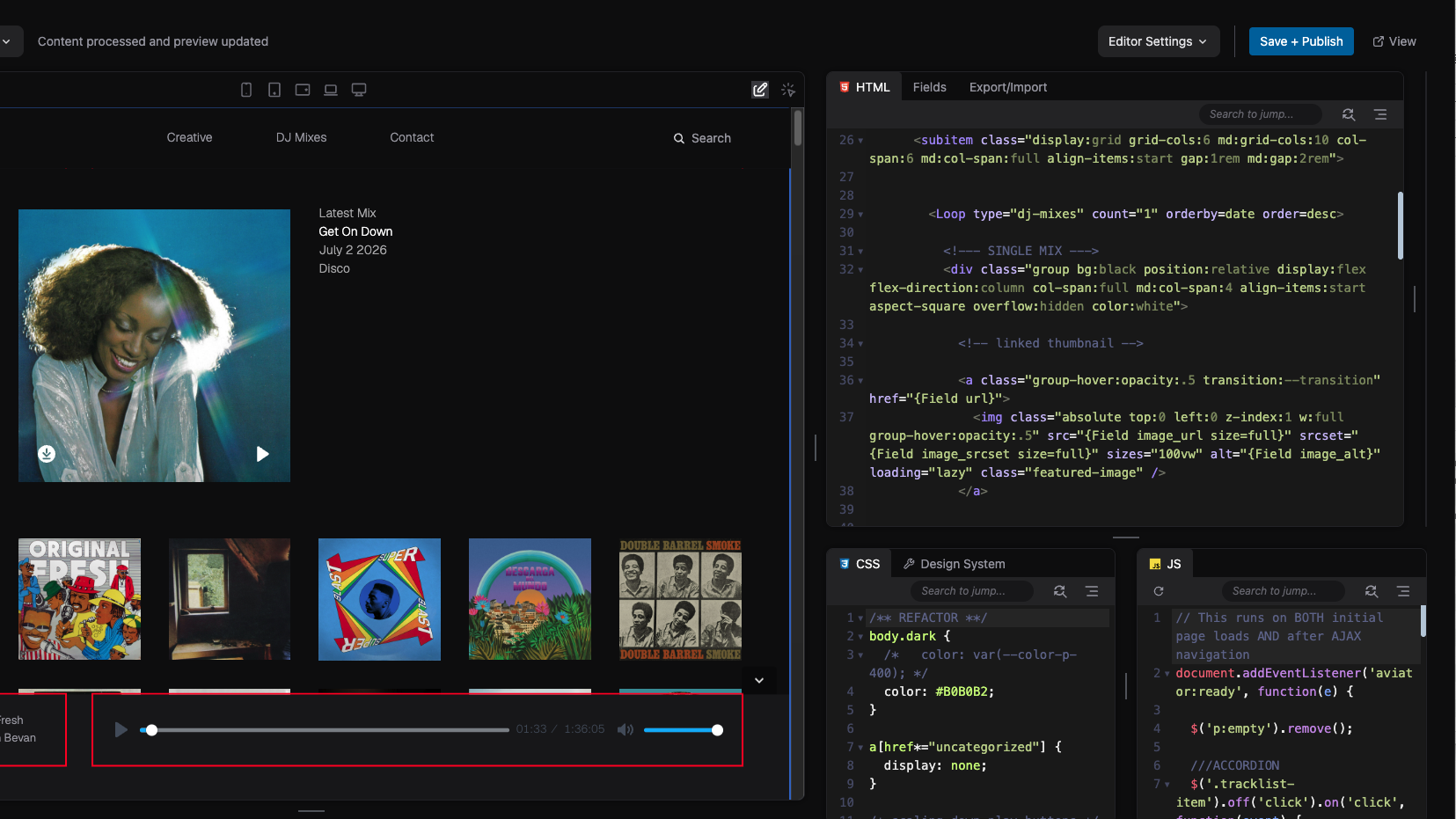 Building the layout in Aviator