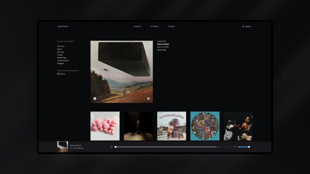 A snapshot of JulianBevan.com